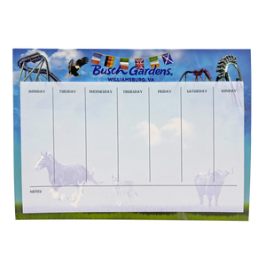 Busch Gardens Williamsburg Weekly Desktop Calendar