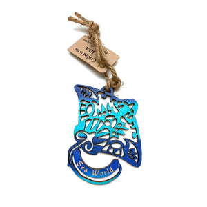 SeaWorld California Stingray Wooden Ornament