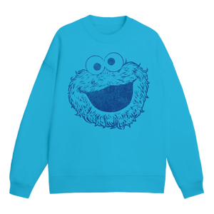 Sesame Street Big Face Cookie Monster Blue Youth Crew Fleece