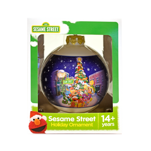 Sesame Street Multi Character Christmas Glass Ball Ornament